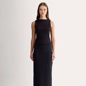 NWT Everlane's classic Dream Maxi Skirt in black, size small